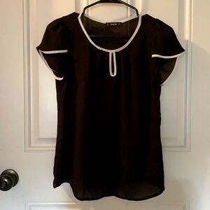 Black too with white piping